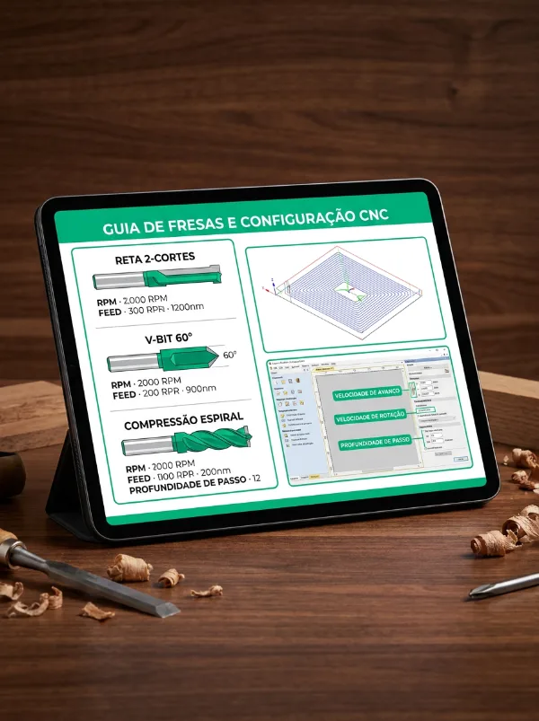 Guia de Fresas e Configuração CNC